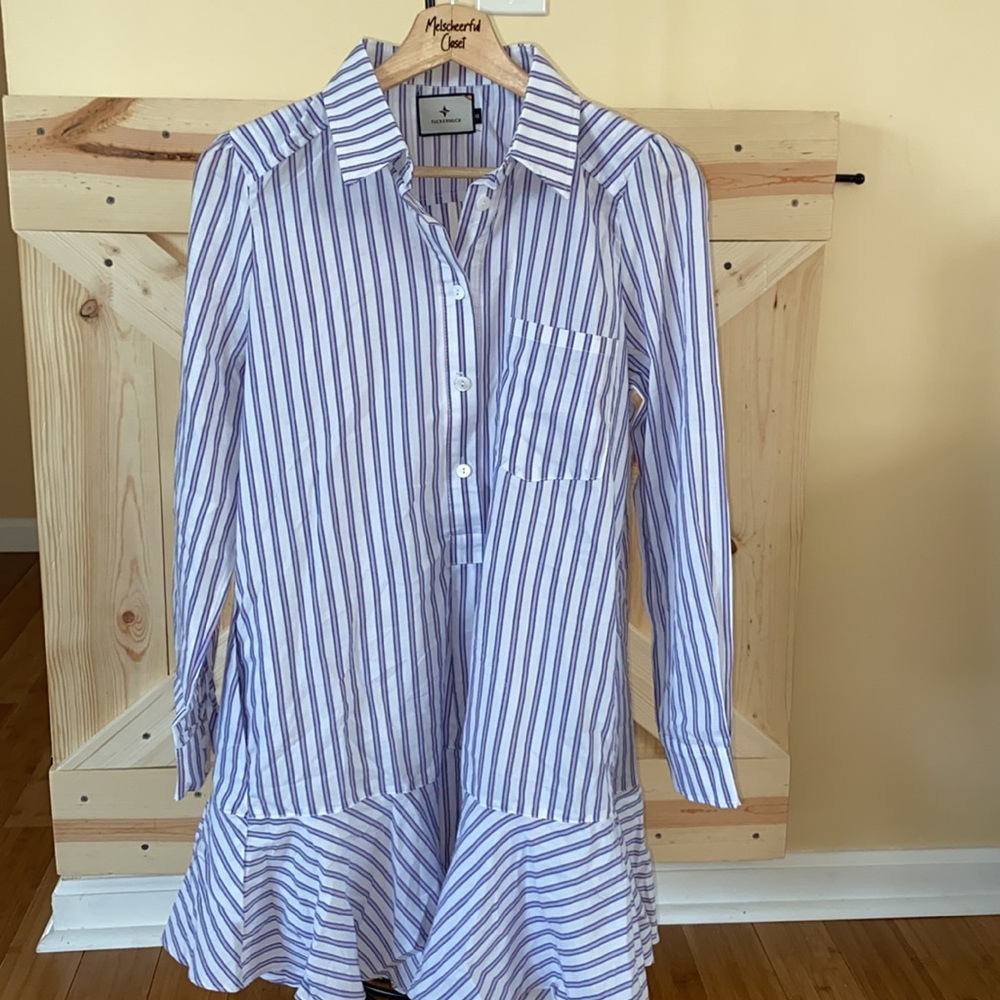 **Last One M** Striped Callahan Shirt Dress - Picture 3 of 4